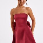 Freja Mini Dress - Burgundy - Image 2