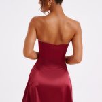 Freja Mini Dress - Burgundy - Image 7