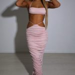 Valencia Maxi Skirt - Baby Pink Sparkle - Image 4