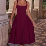 Betty Midi Dress - Cherry Lacquer - Image 4