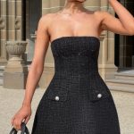 Lottie Mini Dress - Black - Image 8