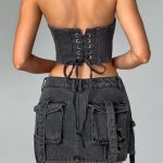 Billie Mini Skirt - Black Wash - Image 3