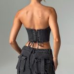 Billie Mini Skirt - Black Wash - Image 8