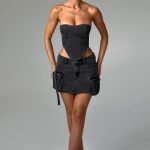 Billie Mini Skirt - Black Wash - Image 12