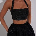 Alani Crop Top - Black Sparkle - Image 10
