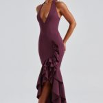 Veronique Maxi Dress - Cherry Lacquer - Image 7