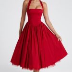 Cressida Midi Dress - Red