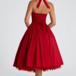 Cressida Midi Dress - Red - Image 2