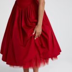 Cressida Midi Dress - Red - Image 3