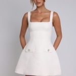 Bessie Mini Dress - Ivory - Image 4