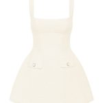 Bessie Mini Dress - Ivory - Image 8
