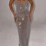 Petra Maxi Dress - Silver - Image 3