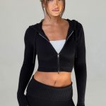 Portia Knit Hoodie - Black