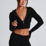 Portia Knit Hoodie - Black - Image 6