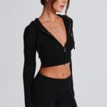 Portia Knit Hoodie - Black - Image 9