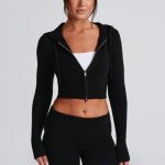 Portia Knit Hoodie - Black - Image 14
