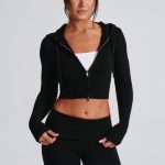 Portia Knit Hoodie - Black - Image 15