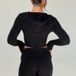 Portia Knit Hoodie - Black - Image 17