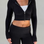 Portia Knit Hoodie - Black - Image 18