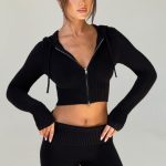 Portia Knit Hoodie - Black - Image 20