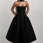 Edith Midi Dress - Black - Image 7