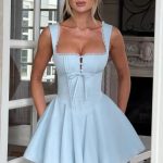 Antonella Mini Dress - Blue - Image 3