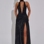 Melania Maxi Dress - Black Sparkle - Image 9