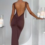 Sanya Maxi Dress - Chocolate - Image 4