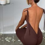 Sanya Maxi Dress - Chocolate - Image 5