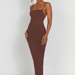 Sanya Maxi Dress - Chocolate - Image 7