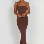 Sanya Maxi Dress - Chocolate - Image 8