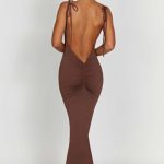 Sanya Maxi Dress - Chocolate - Image 9