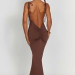 Sanya Maxi Dress - Chocolate - Image 12