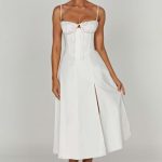 Deanna Midi Dress - Ivory - Image 9