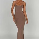 Saskia Maxi Dress - Mocha - Image 3
