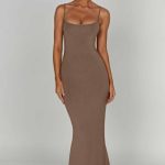 Saskia Maxi Dress - Mocha - Image 4