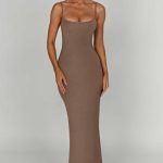 Saskia Maxi Dress - Mocha - Image 5