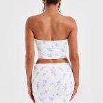 Esmeralda Mini Skirt - Blue Ditsy Print - Image 2