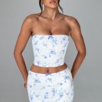 Esmeralda Mini Skirt - Blue Ditsy Print - Image 3
