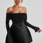 Georgianna Mini Dress - Black - Image 4