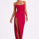 Misha Maxi Dress - Red - Image 4