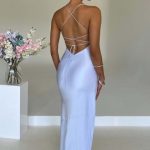 Misha Maxi Dress - Baby Blue - Image 2