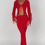 Astrid Maxi Skirt - Red - Image 6