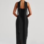 Yulia Maxi Dress - Black - Image 3