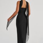 Yulia Maxi Dress - Black - Image 12