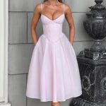 Mariella Midi Dress - Blush - Image 10