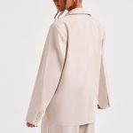 Noa Oversized Suit Jacket - Beige - Image 4