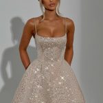 Angelique Mini Dress - Champagne