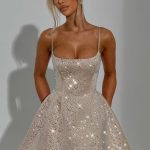 Angelique Mini Dress - Champagne - Image 3