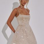 Angelique Mini Dress - Champagne - Image 6